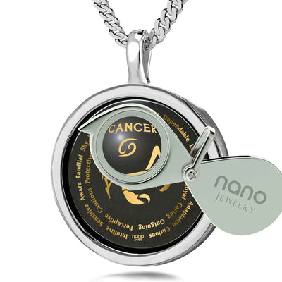 Cancer Necklaces for Lovers of the Zodiac 24k Gold Inscribed